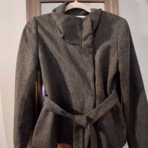 H&M Charcoal Belted Waist Coat